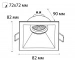 M01-1012 black светильник встраиваемый Italline