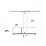 M03-002 white светильник  для однофазного трека Italline