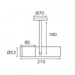 M03-003 black светильник  потолочный Italline