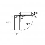 M03-006 white светильник  встраиваемый Italline