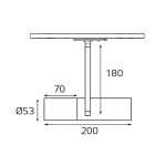 M03-092 white светильник  для однофазного трека Italline