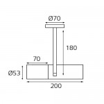 M03-093 black светильник  потолочный Italline