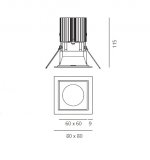 Встраиваемый светильник Artemide M253820 EVERYTHING M square