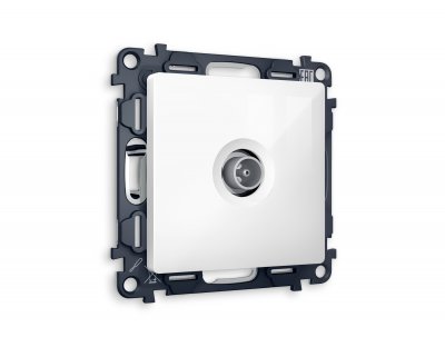 Комплект механизма TV розетки оконечной ALFA MA113010 Белый глянец 50-870 MHz 1dB QUANT Ambrella Volt Комплект механизма TV розетки оконечной ALFA MA113010 Белый глянец 50-870 MHz 1dB QUANT Ambrella Volt