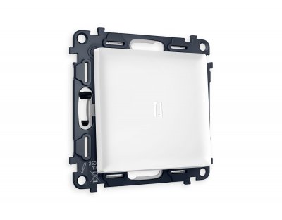 Комплект механизма 1-клавишного выключателя с подсветкой 5600K ALFA MA122015 Белый матовый QUANT Ambrella Volt