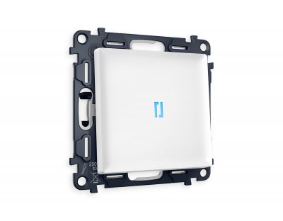 Комплект механизма 1-клавишного выключателя с подсветкой 10000K ALFA MA122020 Белый матовый QUANT Ambrella Volt