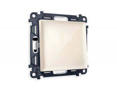 Комплект механизма 1-клавишного перекрестного выключателя ALFA MA301030 Бежевый глянец QUANT Ambrella Volt