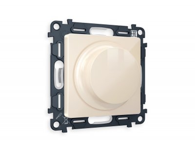 Комплект механизма светорегулятора универсального поворотно-нажимного ALFA MA305510 Бежевый глянец  25-600W/LED 5-300W QUANT Ambrella Volt