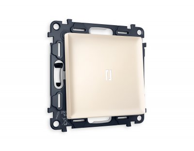 Комплект механизма 1-клавишного выключателя с подсветкой 5600K ALFA MA322015 Бежевый матовый QUANT Ambrella Volt
