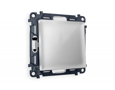 Комплект механизма 1-клавишного перекрестного выключателя ALFA MA401030 Серебро глянец QUANT Ambrella Volt