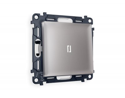 Комплект механизма 1-клавишного выключателя с подсветкой 5600K ALFA MA502015 Сталь матовый QUANT Ambrella Volt Комплект механизма 1-клавишного выключателя с подсветкой 5600K ALFA MA502015 Сталь матовый QUANT Ambrella Volt