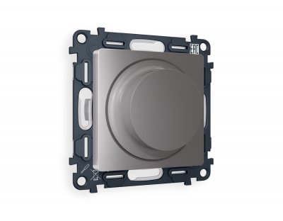 Комплект механизма светорегулятора универсального поворотно-нажимного ALFA MA505510 Сталь матовый 25-600W/LED 5-300W QUANT Ambrella Volt Комплект механизма светорегулятора универсального поворотно-нажимного ALFA MA505510 Сталь матовый 25-600W/LED 5-300W QUANT Ambrella Volt