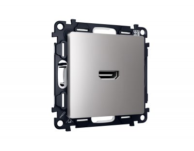 Комплект механизма розетки HDMI 2.0 ALFA MA514010 Сталь матовый 40V/500mA 2.0GHz 5-18Gbit/s QUANT Ambrella Volt
