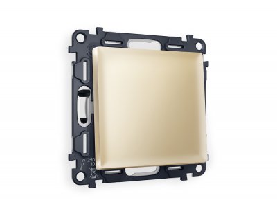 Комплект механизма 1-клавишного проходного выключателя ALFA MA601020 Шампань QUANT Ambrella Volt