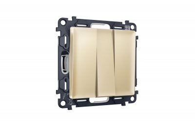 Комплект механизма 3-клавишного выключателя ALFA MA605010 Шампань QUANT Ambrella Volt Комплект механизма 3-клавишного выключателя ALFA MA605010 Шампань QUANT Ambrella Volt