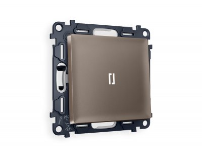 Комплект механизма 1-клавишного выключателя с подсветкой 5600K ALFA MA632015 Темная бронза матовый QUANT Ambrella Volt