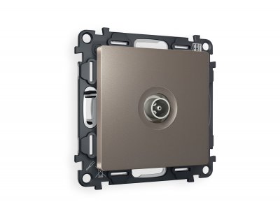Комплект механизма TV розетки оконечной ALFA MA643010 Темная бронза матовый 50-870 MHz 1dB QUANT Ambrella Volt