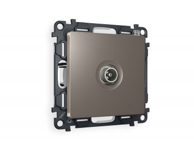 Комплект механизма TV розетки проходной ALFA MA643030 Темная бронза матовый 5-1000 MHz 4dB QUANT Ambrella Volt Комплект механизма TV розетки проходной ALFA MA643030 Темная бронза матовый 5-1000 MHz 4dB QUANT Ambrella Volt