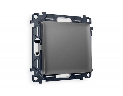 Комплект механизма 1-клавишного перекрестного выключателя ALFA MA651030 Антрацит серый QUANT Ambrella Volt