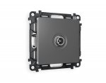 Комплект механизма TV розетки оконечной ALFA MA663010 Антрацит серый 50-870 MHz 1dB QUANT Ambrella Volt