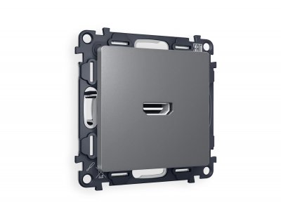 Комплект механизма розетки HDMI 2.0 ALFA MA664010 Антрацит серый 40V/500mA 2.0GHz 5-18Gbit/s QUANT Ambrella Volt Комплект механизма розетки HDMI 2.0 ALFA MA664010 Антрацит серый 40V/500mA 2.0GHz 5-18Gbit/s QUANT Ambrella Volt