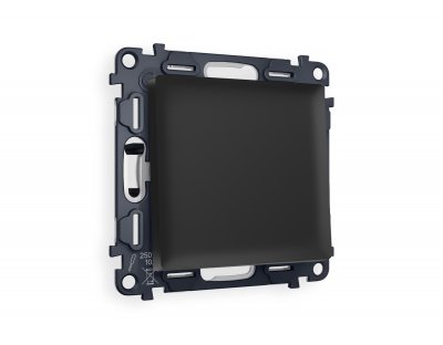 Комплект механизма 1-клавишного выключателя ALFA MA801010 Черный матовый QUANT Ambrella Volt