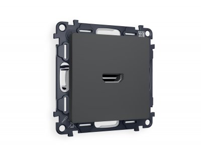 Комплект механизма розетки HDMI 2.0 ALFA MA914010 Графит мягкое касание 40V/500mA 2.0GHz 5-18Gbit/s QUANT Ambrella Volt Комплект механизма розетки HDMI 2.0 ALFA MA914010 Графит мягкое касание 40V/500mA 2.0GHz 5-18Gbit/s QUANT Ambrella Volt