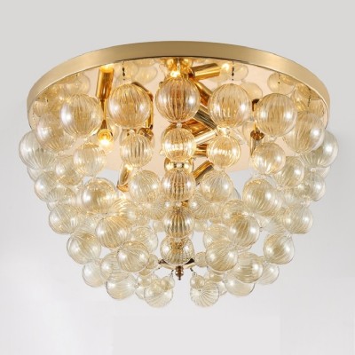 Светильник потолочный Crystal lux MALLORCA PL8 GOLD/AMBER 2321/108