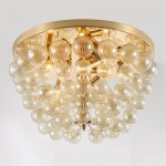 Светильник потолочный Crystal lux MALLORCA PL8 GOLD/AMBER 2321/108