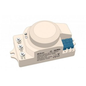 Zamel Микроволновый датчик движения 1200Вт IP44 возможность скрытого монтажа (MCR-01) Zamel Микроволновый датчик движения 1200Вт IP44 возможность скрытого монтажа (MCR-01)