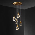 Подвесной светильник Crystal rock 5 gold MD-020B-5 gold Delight