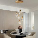 Подвесной светильник Crystal rock 5 gold MD-020B-5 gold Delight