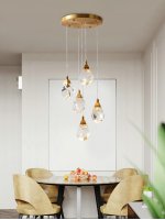 Подвесной светильник Crystal rock 5 gold MD-020B-5 gold Delight