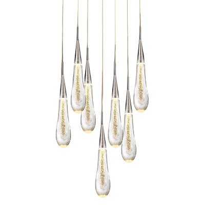 Подвесной светильник Pour 7 chrome MD-023B-7 chrome Delight