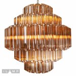 Подвесная люстра iLamp Destiny MD0267-7B CHROME+BROWN