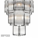Подвесная люстра iLamp Tribeca MD0276-11 CHROME+SMOKY GRAY