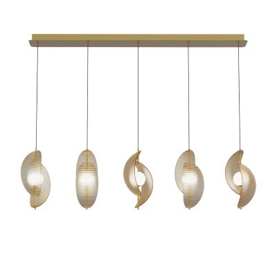 Подвесной светильник MD24030035-5B brass/amber