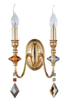 

Светильник Crystal lux MERCEDES AP2 GOLD/COLOR, MERCEDES AP2 GOLD/COLOR
