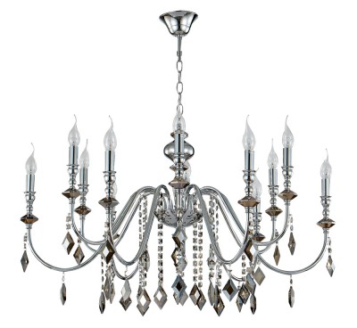 Люстра Crystal Lux MERCEDES SP6+6 CHROME/SMOKE (0950/312)