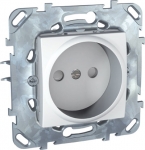 Розетка 1-ая б/з с защитными шторками винт. зажим MGU5.033.18ZD