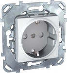 Розетка 1-ая с с/з с защитными шторками винт. зажим MGU5.037.18ZD