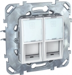 Розетка компьютерная (RJ45) 2-ая кат 5е с полем для надписи MGU5.2020.18ZD