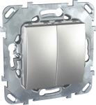 Unica Top Алюминий Выключатель 2-клавишный (сх.5) MGU5.211.30ZD