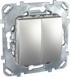 Unica Top Алюминий Переключатель 2-клавишный (сх.6+6) MGU5.213.30ZD