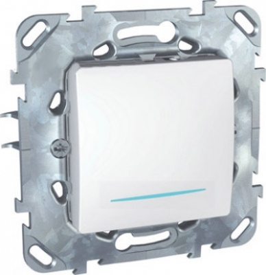 Выключатель 1-клавишный 2-полюсный 16A (сх 1) с подсветкой MGU5.262.18SZD