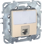 Розетка комп(RJ45) 1-ая кат 5е с полем для надписи MGU5.421.25ZD