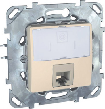 Розетка комп(RJ45) 1-ая кат 6 с полем для надписи MGU5.425.25ZD