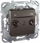 Unica Top Графит РозеткаTV-FM проходная MGU5.453.12ZD