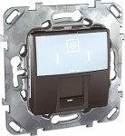 Unica Top Графит Суппорт с накладкой для коннекторов AMP & KRONE MGU5.460.12ZD