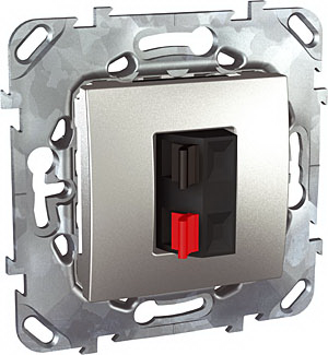 Unica Top Алюминий Аудиорозетка 1-ая MGU5.486.30ZD